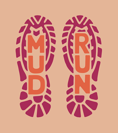 Mud Run Shoe Print