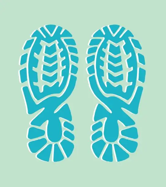 Vector illustration of Shoe Print