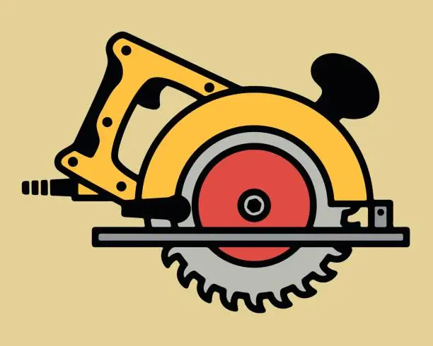 Vector illustration of Electric Power Saw