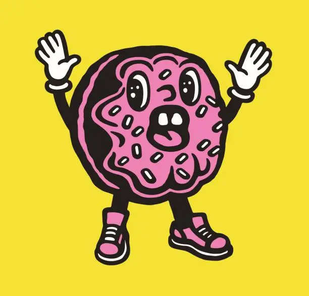 Vector illustration of Donut Character