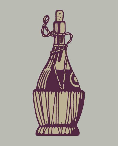 ilustrações de stock, clip art, desenhos animados e ícones de bottle of chianti - chianti region