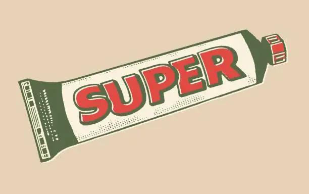 Vector illustration of Tube of Super Glue