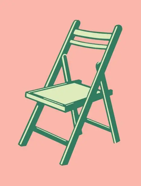 Vector illustration of Folding Chair