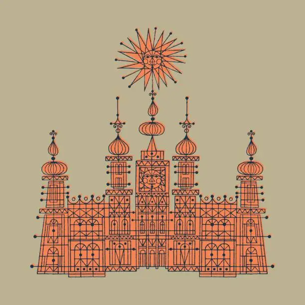 Vector illustration of Abstract Castle