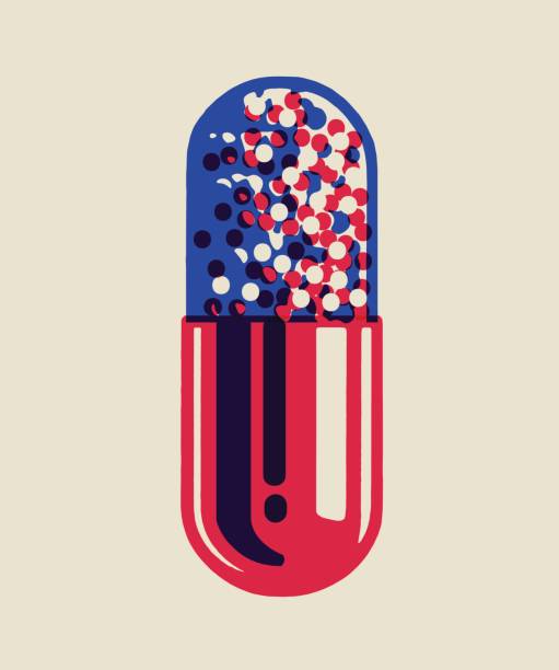 ilustraciones, imágenes clip art, dibujos animados e iconos de stock de cápsula de medicina - píldoras