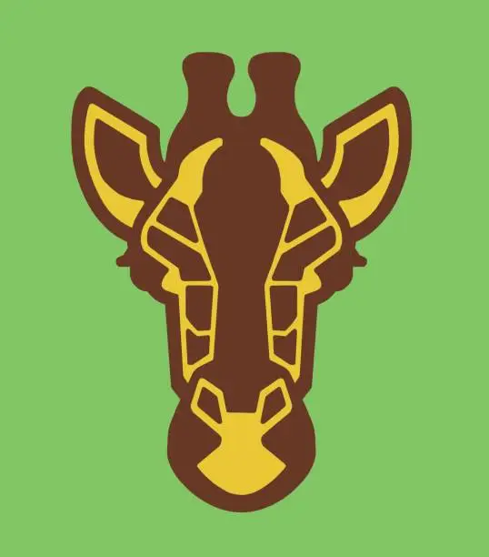 Vector illustration of Giraffe Face