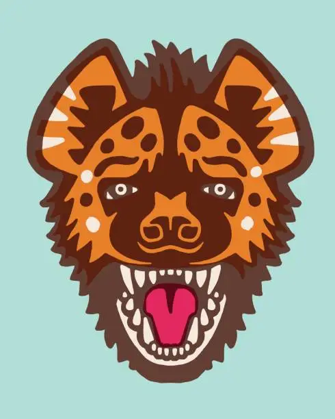 Vector illustration of Hyena Face