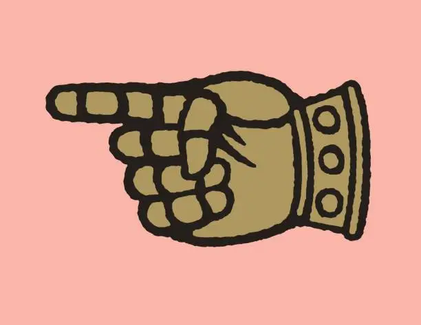 Vector illustration of Hand Pointing
