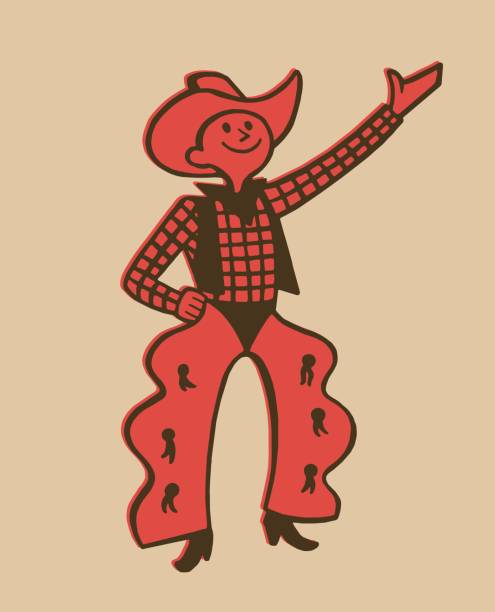 penunggang banteng - chaps ilustrasi stok