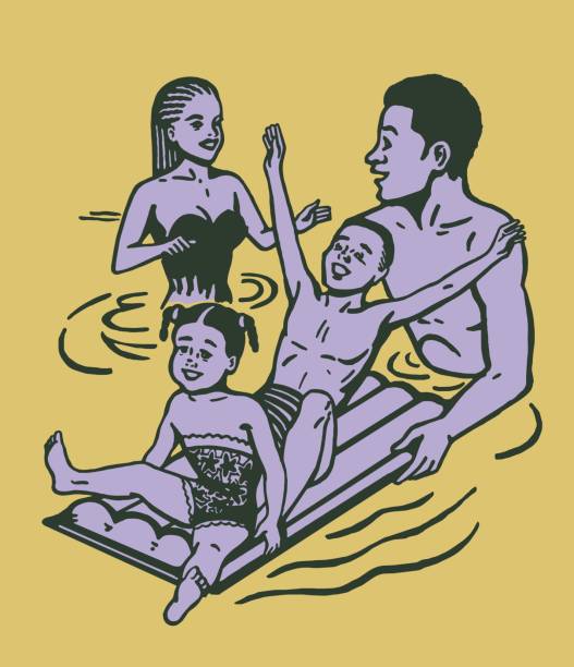 Family Playing in the Water