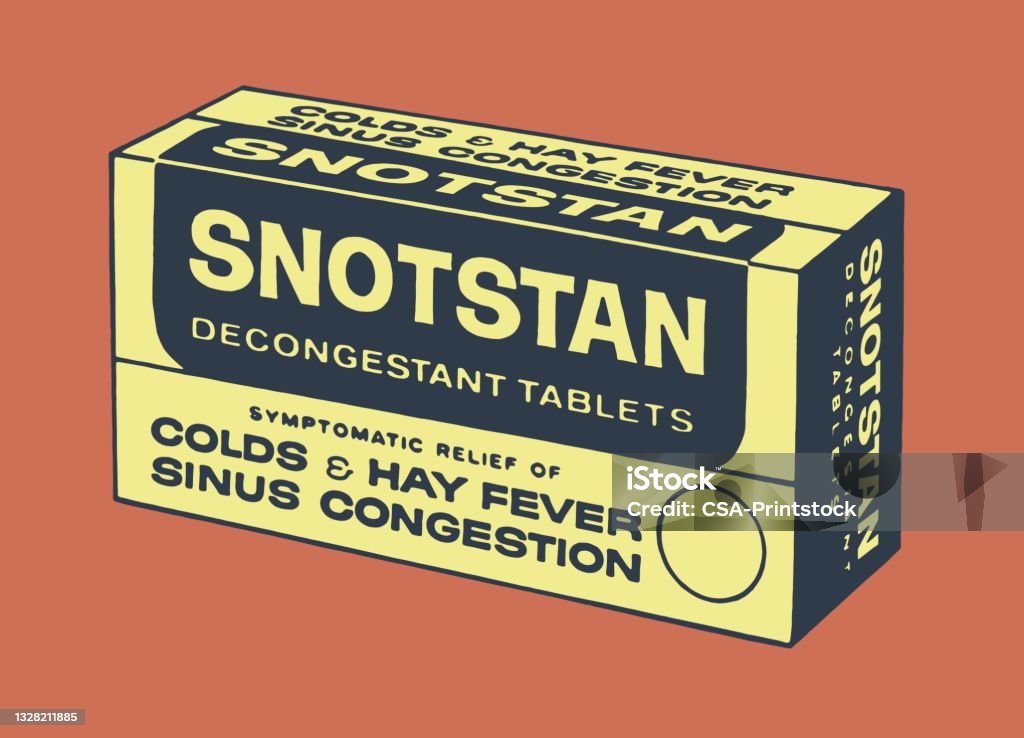 Deconsal Decongestant Tablets Box Stock Illustration - Download Image Now ...