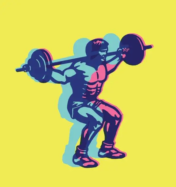 Vector illustration of Weightlifter