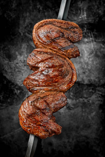 picanha, brazilian grilling steaks - picanha beef meat rare imagens e fotografias de stock