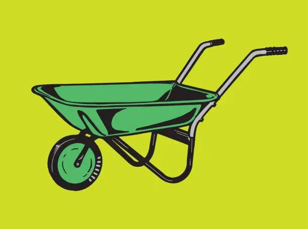 Vector illustration of Wheelbarrow