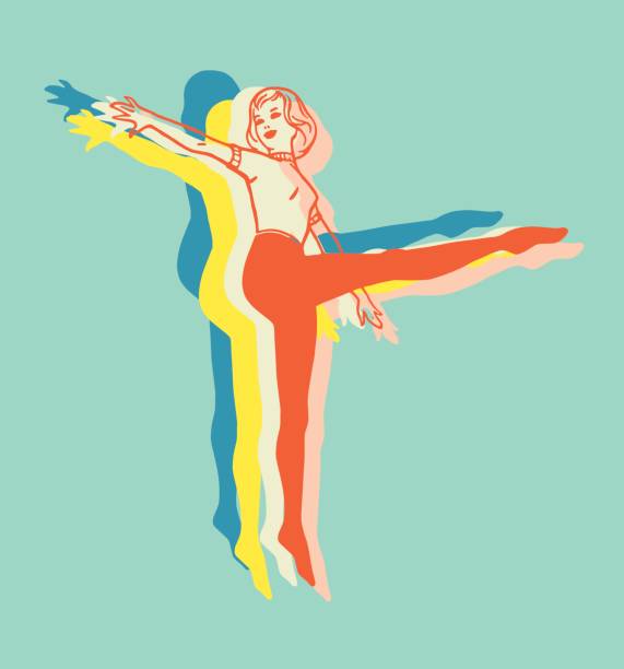 балерина - woman dancing stock illustrations