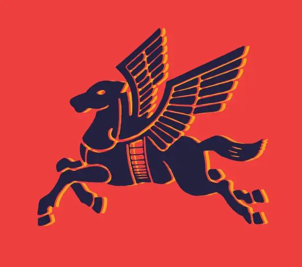 Vector illustration of Winged Horse