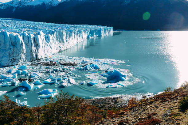 famoso glaciar perito moreno en la patagonia, argentina - patagonia el calafate horizontal argentina fotografías e imágenes de stock