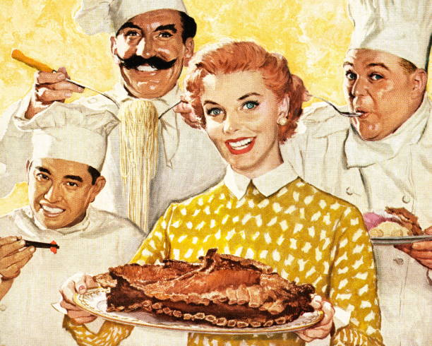 istock Chefs and Woman Holding a Platter of Meat 1328217602