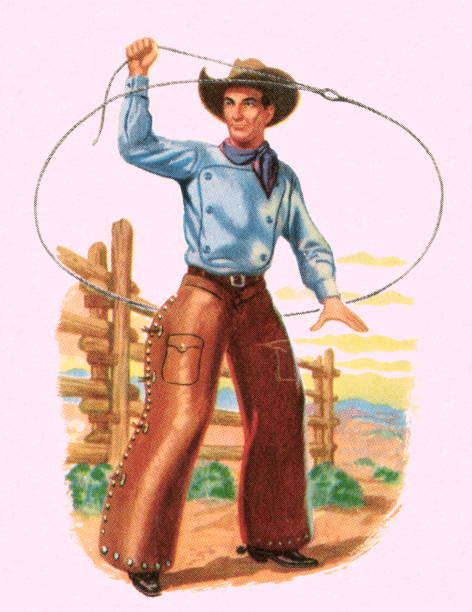 illustrations, cliparts, dessins animés et icônes de cowboy et lasso - cowboy hat illustrations