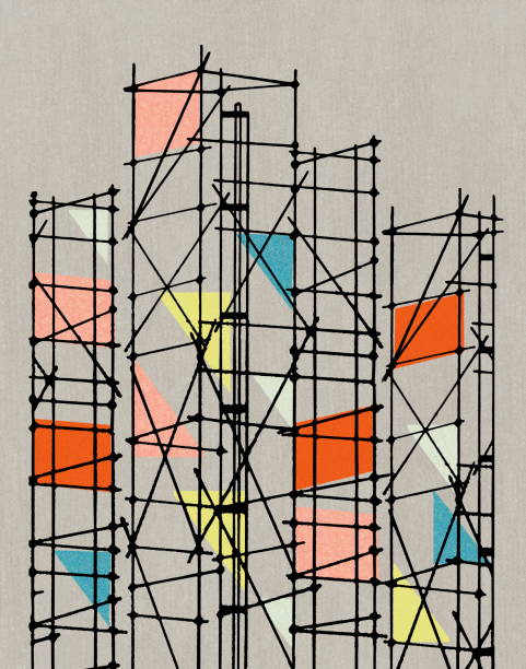 Abstract Pattern Abstract Pattern scaffolding stock illustrations