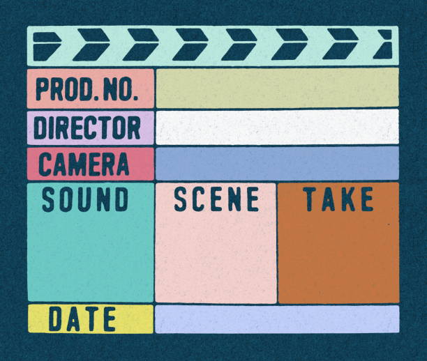 Movie Clapperboard Movie Clapperboard hollywood california stock illustrations