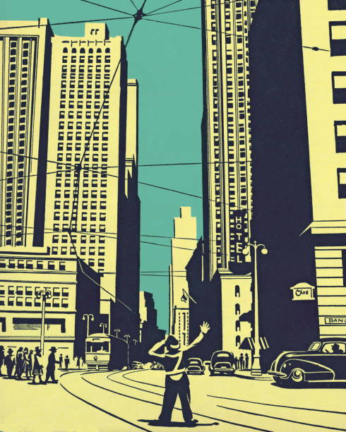 ilustrações, clipart, desenhos animados e ícones de polícia de trânsito em uma rua da cidade - city of center control police mobility