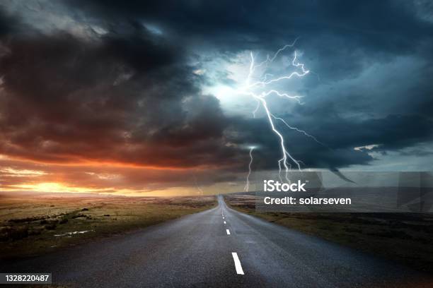 Weather Thunderstorm Climate Change Stock Photo - Download Image Now - Storm, Lightning, Thunderstorm