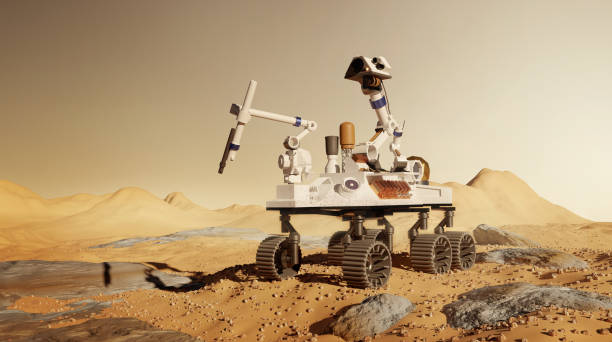 istock Rover Exploring The Surface Of Mars 1328220699