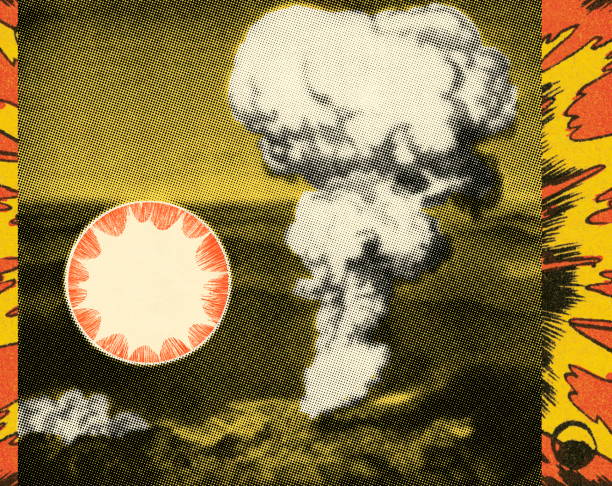 große explosion - mushroom cloud nuclear weapon exploding weapon stock-grafiken, -clipart, -cartoons und -symbole