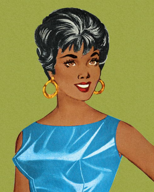 Portrait of a Woman Portrait of a Woman black hair illustrations stock illustrations