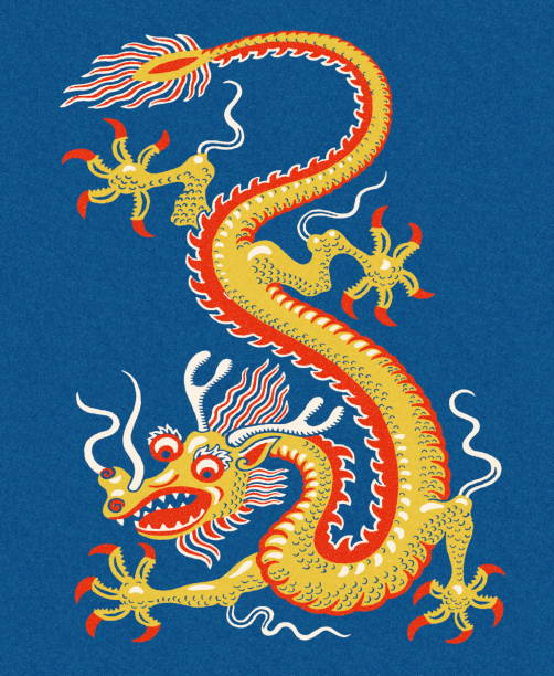 용 - color image colored background blue background animal stock illustrations