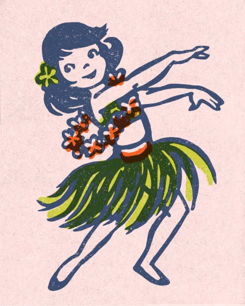 kuvapankkikuvitukset aiheesta hula tanssija - grass skirt