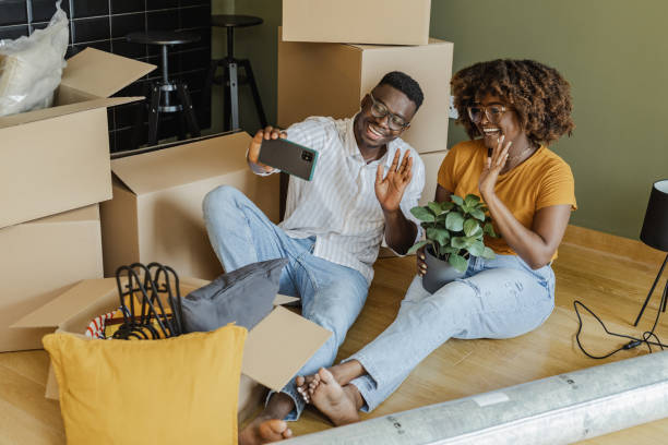 istock New beginnings for a young African-American couple 1328223952