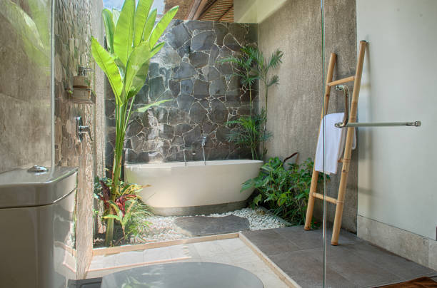 istock Luxury interior Tropical bathroom of the dream 1328233933