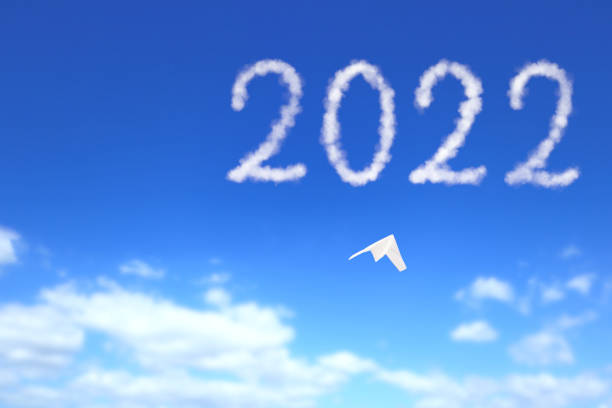 istock A paper airplane flies toward the 2022. 1328250026