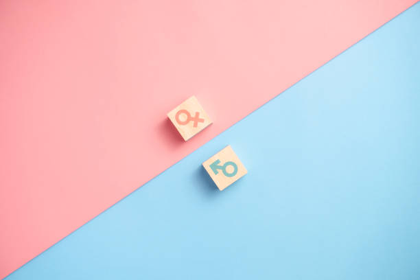 istock Gender icon on wooden blocks. 1328263874