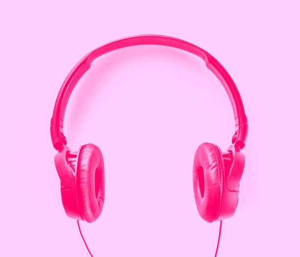 istock Headphones on a pink background 1328269901