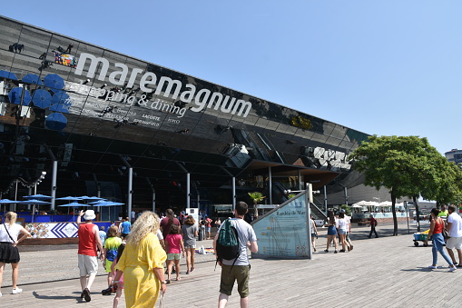 Barcelona, Spain - August 28, 2019: Maremagnum shopping centre