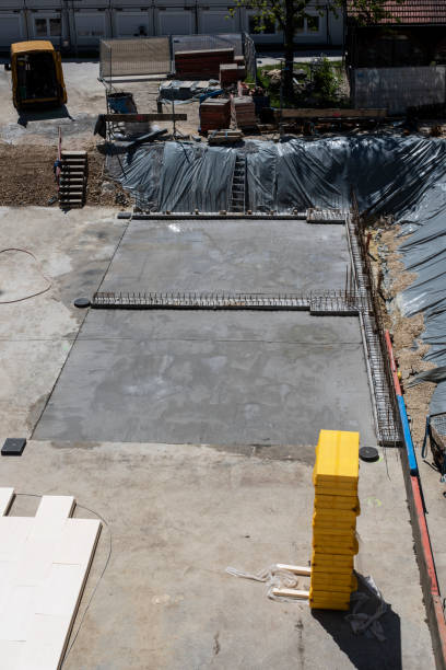 istock an excavation pit with a concrete base plate 1328271087