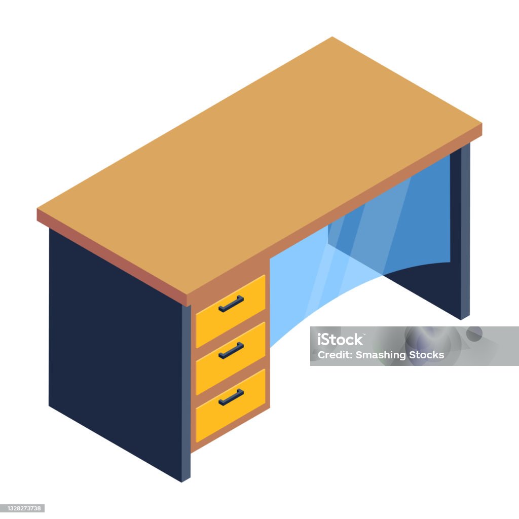 Office Table Stock Illustration - Download Image Now - Desk, Equipment ...