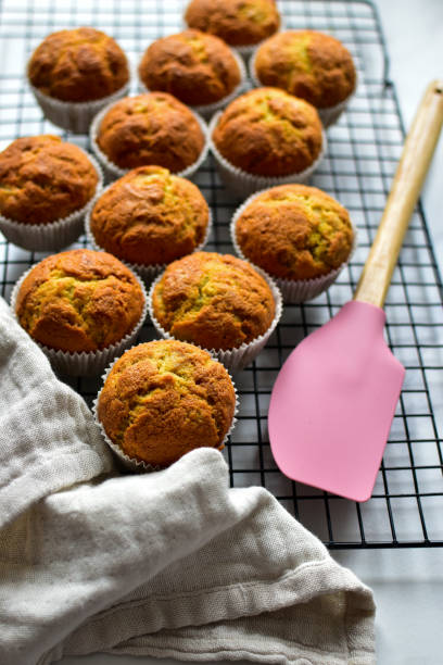 istock Home made banana bread muffins 1328279650