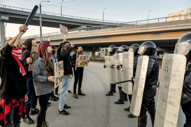 istock Demonstration against police 1328281867