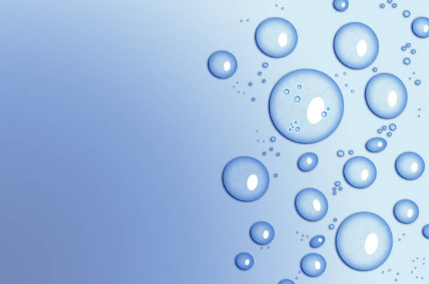 istock Drops of water (small and large) on a clear background 1328287117