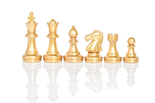 istock Set of chess pieces, chessboard game isolated on white background.clipping path. 1328294091