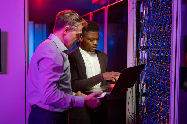istock Network Specialists Monitoring Server Traffic 1328298956