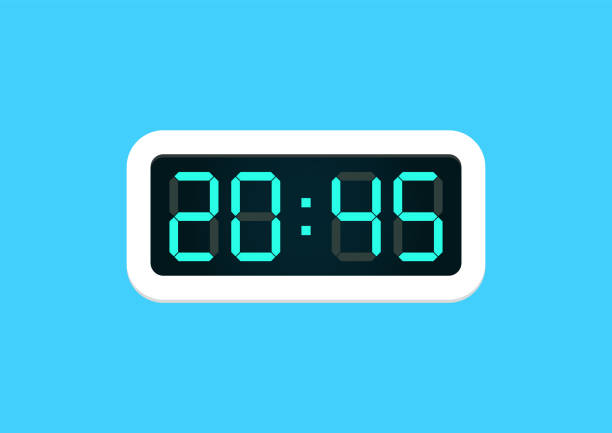 디지털 알람 시계 - clock hand clock coding watch stock illustrations