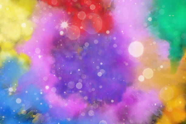 istock Colored defocused background with glowing bokeh. Summer background. 1328299125