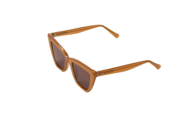 istock Woman brown trendy sunglasses isolated. 1328303430