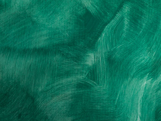 istock Background texture of a wall painted in green. Textured brush strokes. A wall with thin, irregular stripes. 1328306271