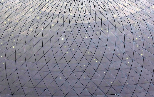 Metal Structure of Modern Glass Roof